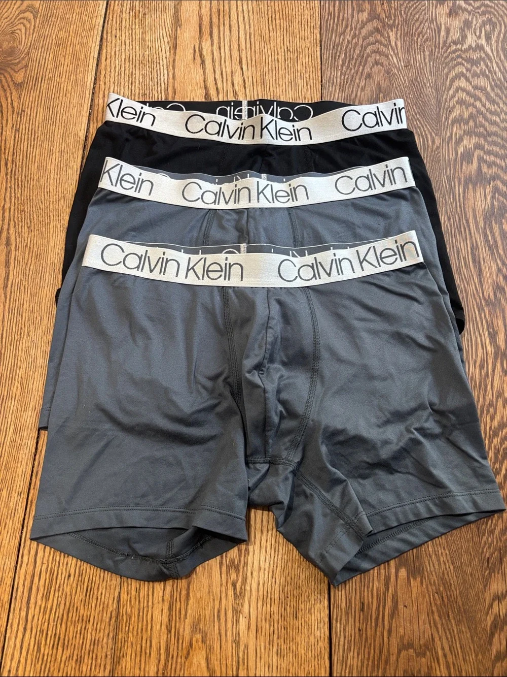 Calvin Klein Men's Boxer Briefs - Black & Charcoal